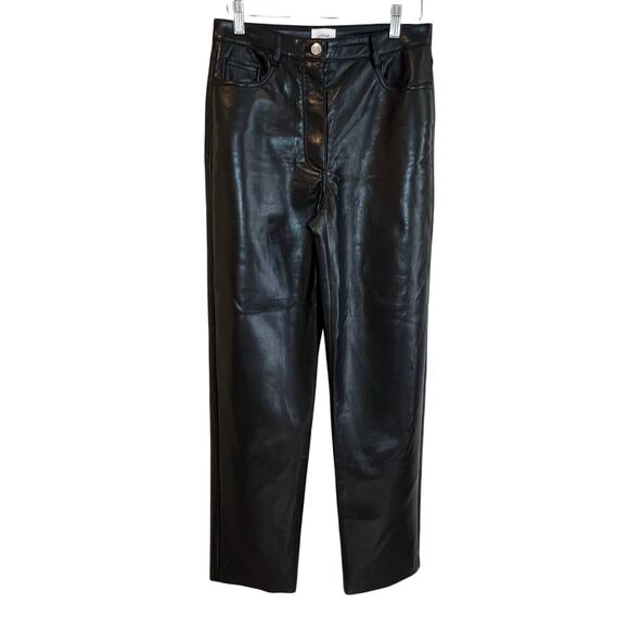 Aritzia Wilfred The Melina™ Vegan High Rise Leather Pants Black | Size 6 - Picture 3 of 8